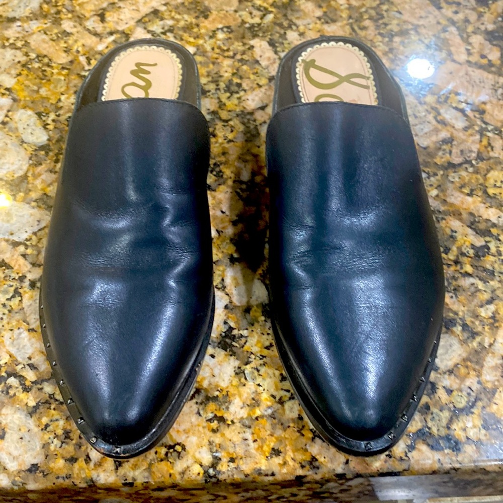 Sam Edelman Lewellyn Low Stacked Calf Leather Slide Loafer 8M